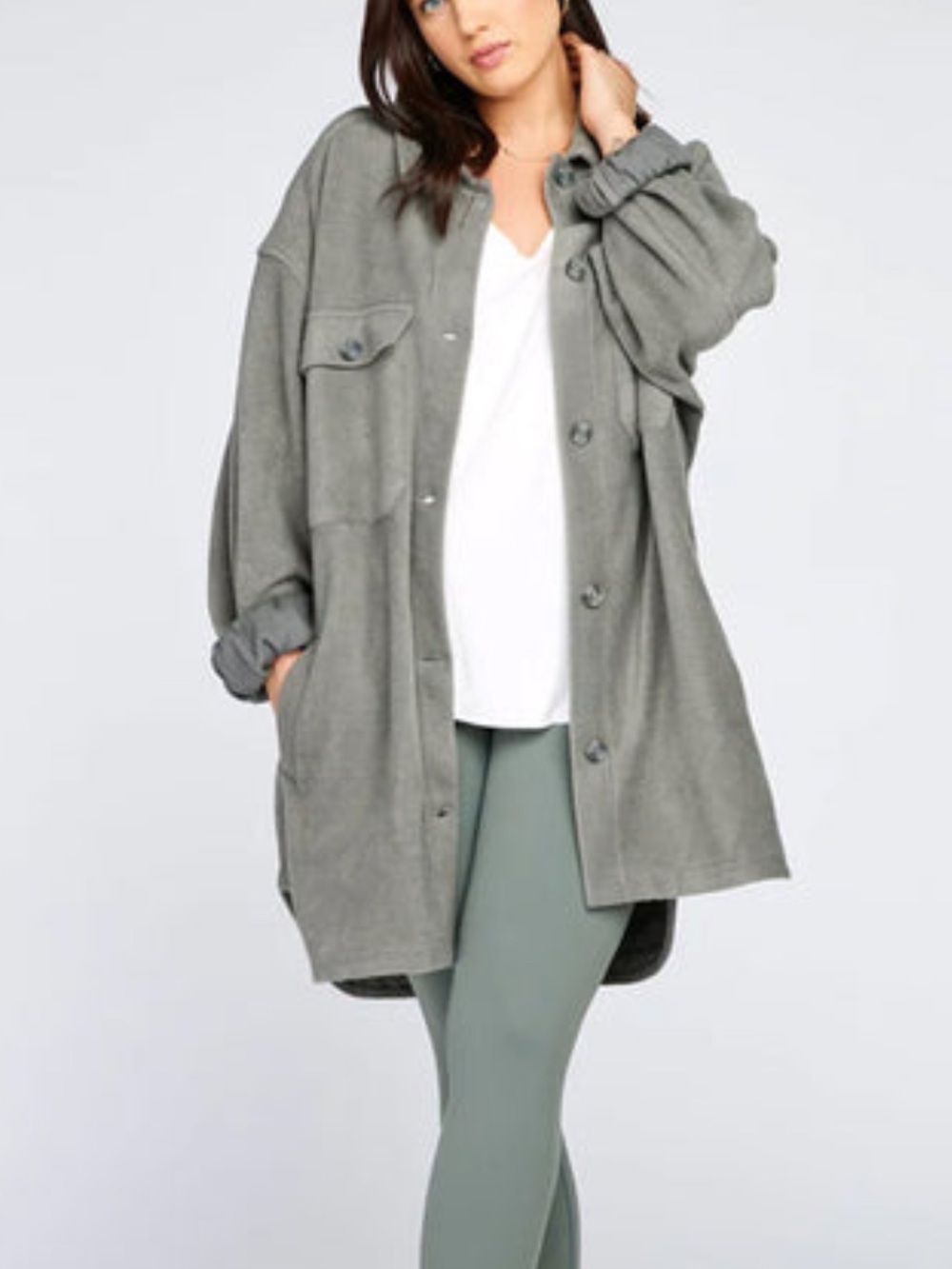 Gentle Fawn Mint Green Shacket